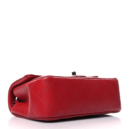 Chanel Lambskin Quilted Mini Rectangular Flap Red 3 of 10