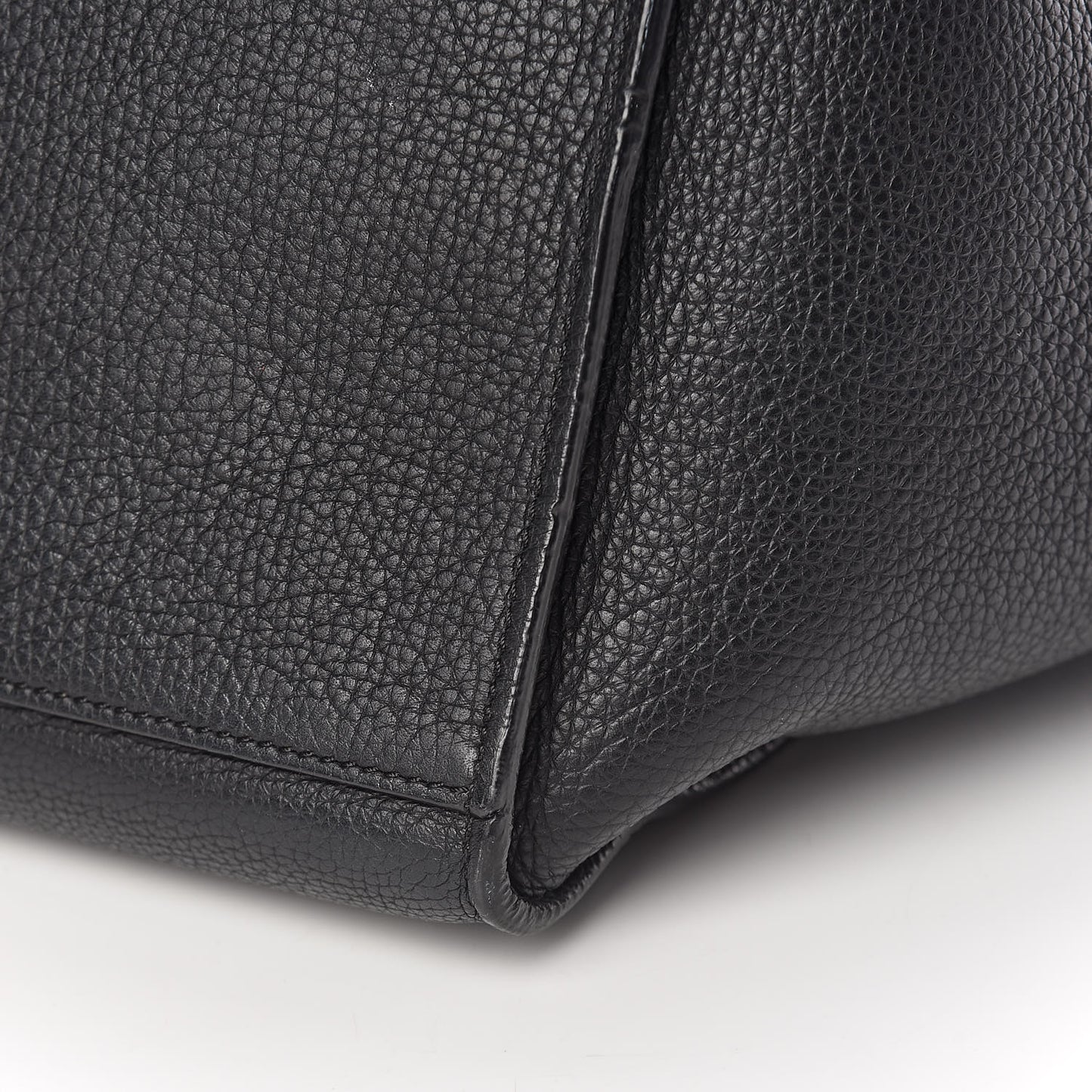 Supple Grained Calfskin Small Big Bag Black