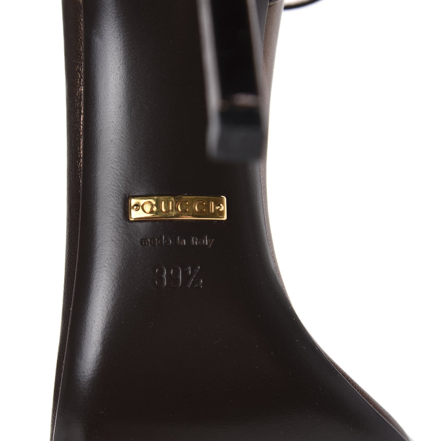 Metallic Calfskin Sandals 39.5 Bronze