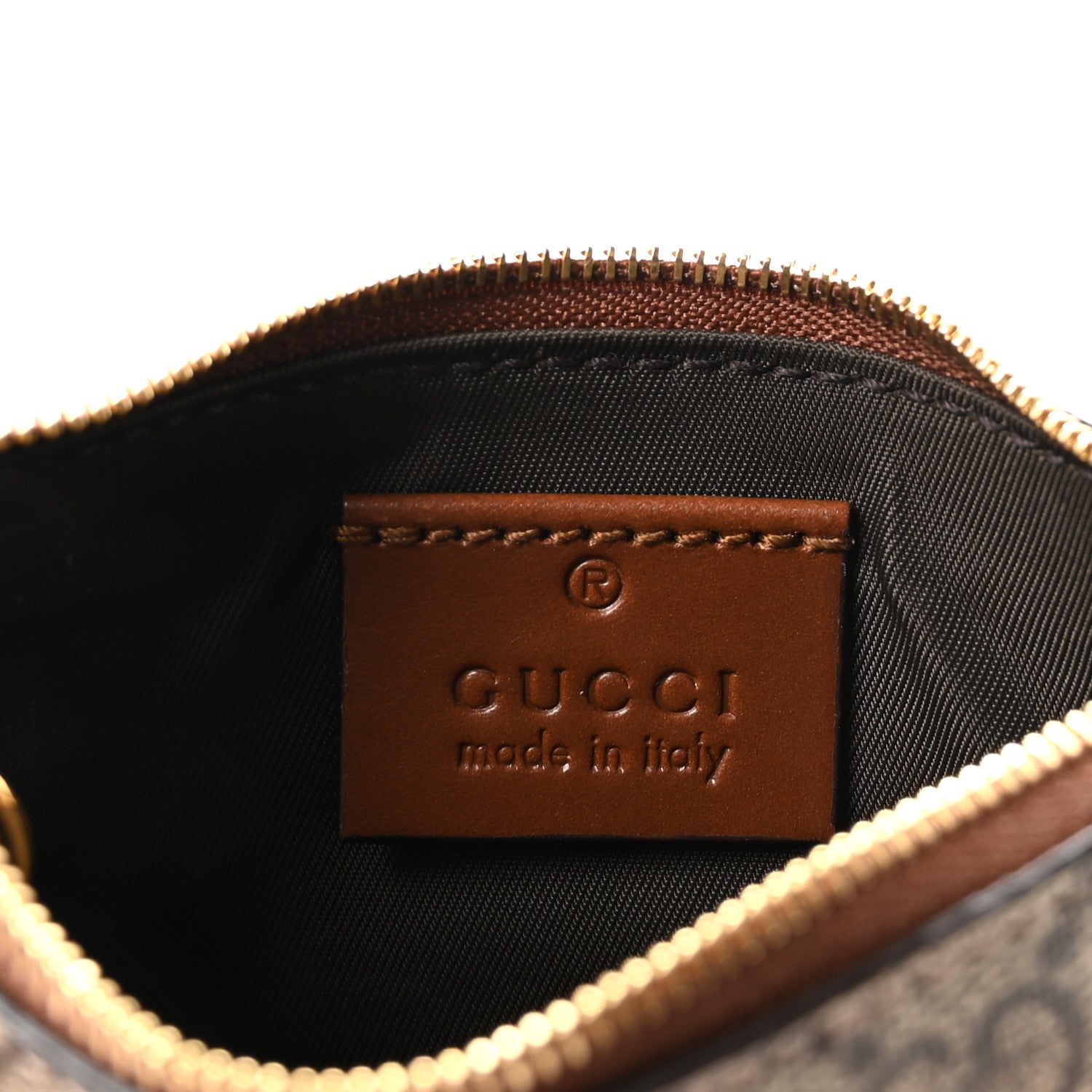 Gucci GG Supreme Monogram Key Case Beige Ebony Cuir 6 of 8