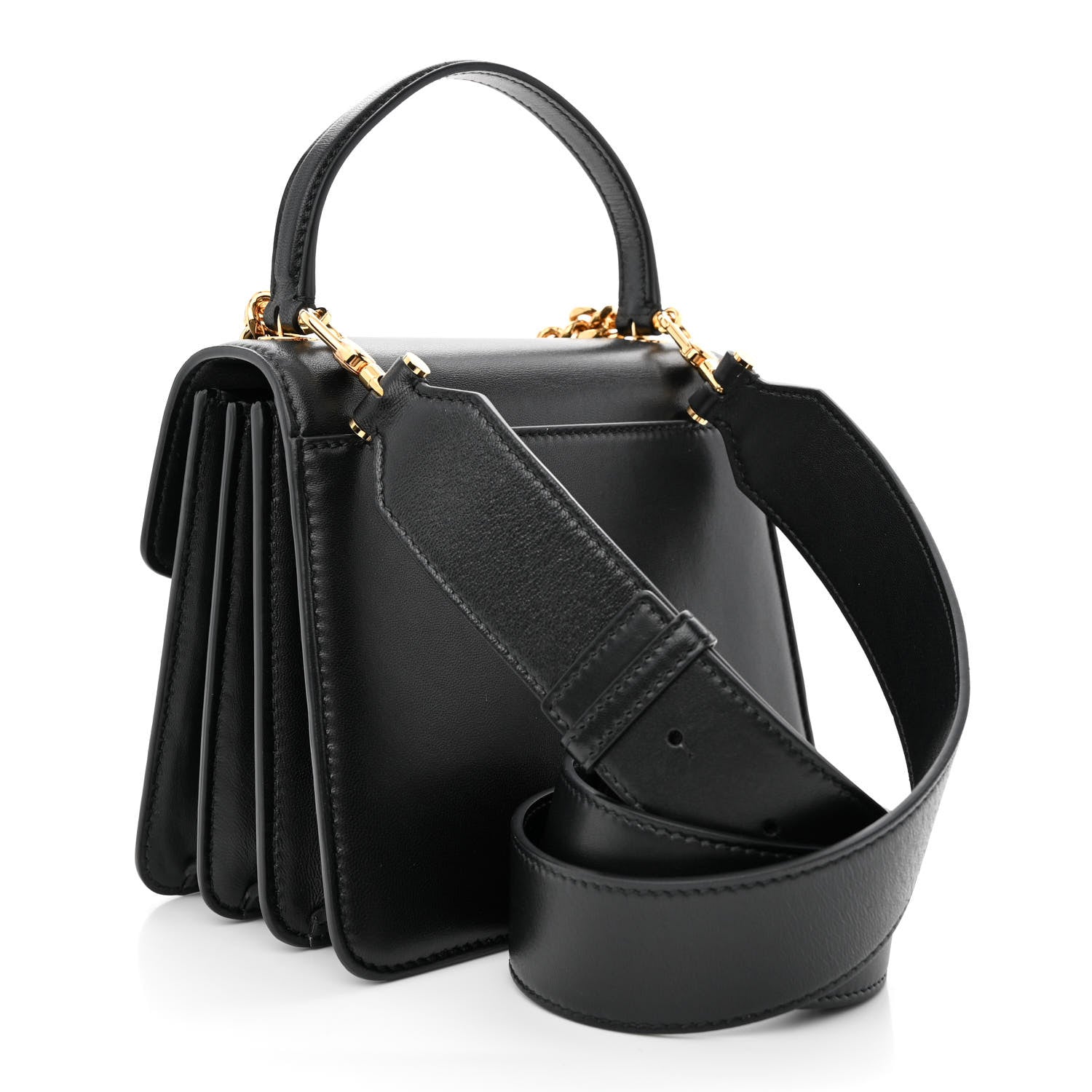 Bulgari Nappa Serpenti Forever Small Maxi Chain Top Handle Bag Black 4 of 10