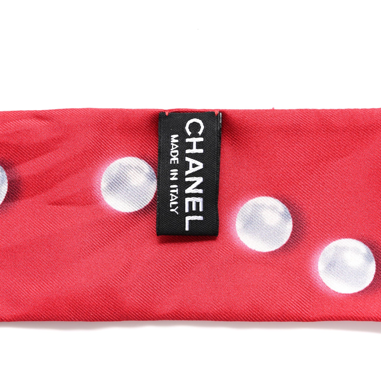 Silk Pearl CC Slim Bandeau Scarf Red
