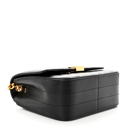 Saint Laurent Lambskin Matelasse Monogram Medium Vicky Chain Bag Black 4 of 11