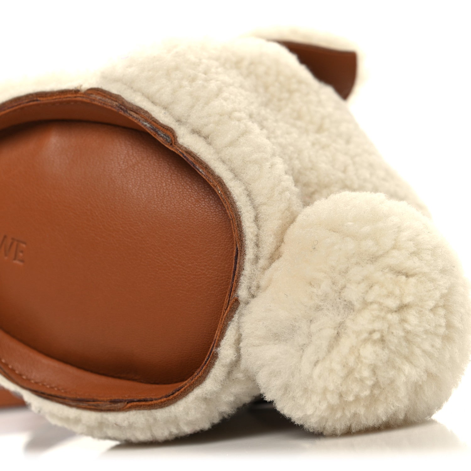 Loewe Shearling Mini Bunny Crossbody Bag Natural 10 of 12