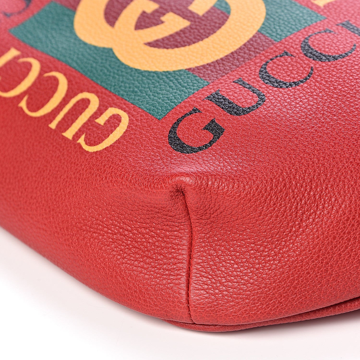 Gucci Grained Calfskin Logo Belt Bag Hibiscus Red 9 of 10