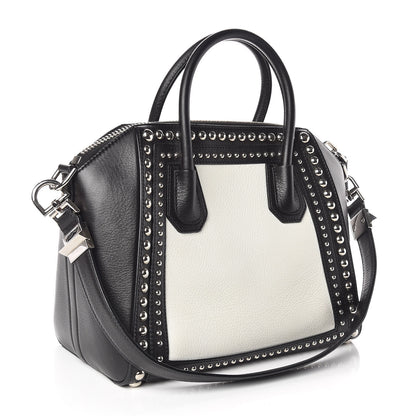 Givenchy Calfskin Small Studded Bi-Color Antigona Black White 4 of 13