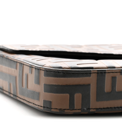 Fendi Vitello Soft F is Fendi Bi-Color FF 1974 Embossed Envelope Wallet On Chain with Pouches Maya Black 10 of 12