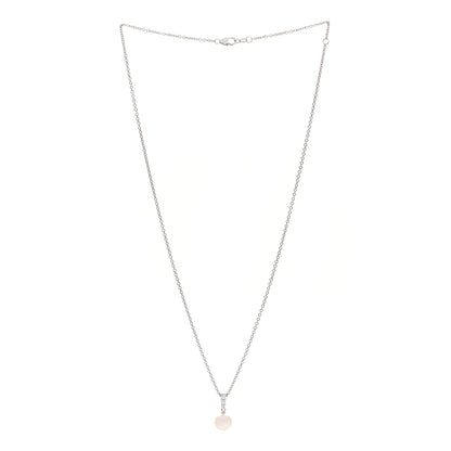 Mikimoto 18K White Gold Diamond Akoya Cultured Pearl 8mm Morning Dew Pendant Necklace 3 of 5