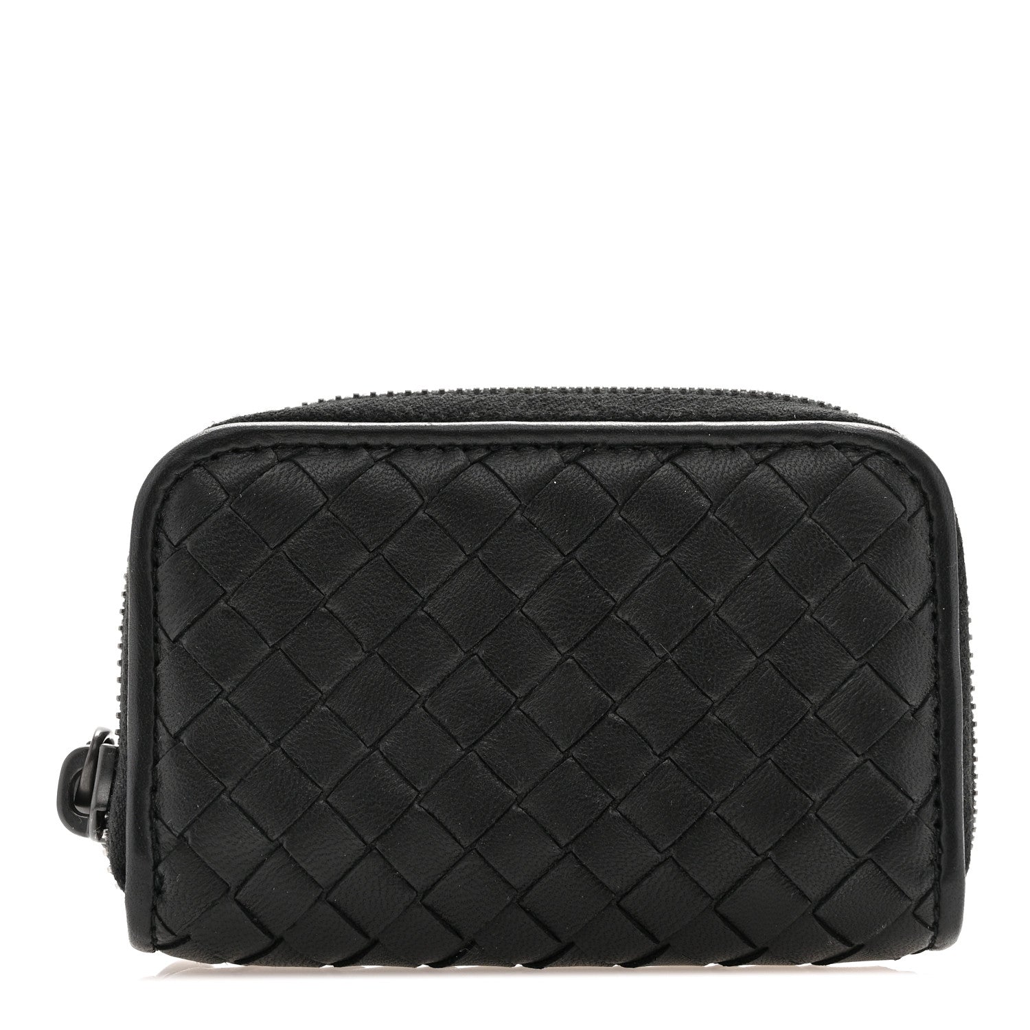 Bottega Veneta Nappa Intrecciato Zip Around Coin Purse Black 1 of 7