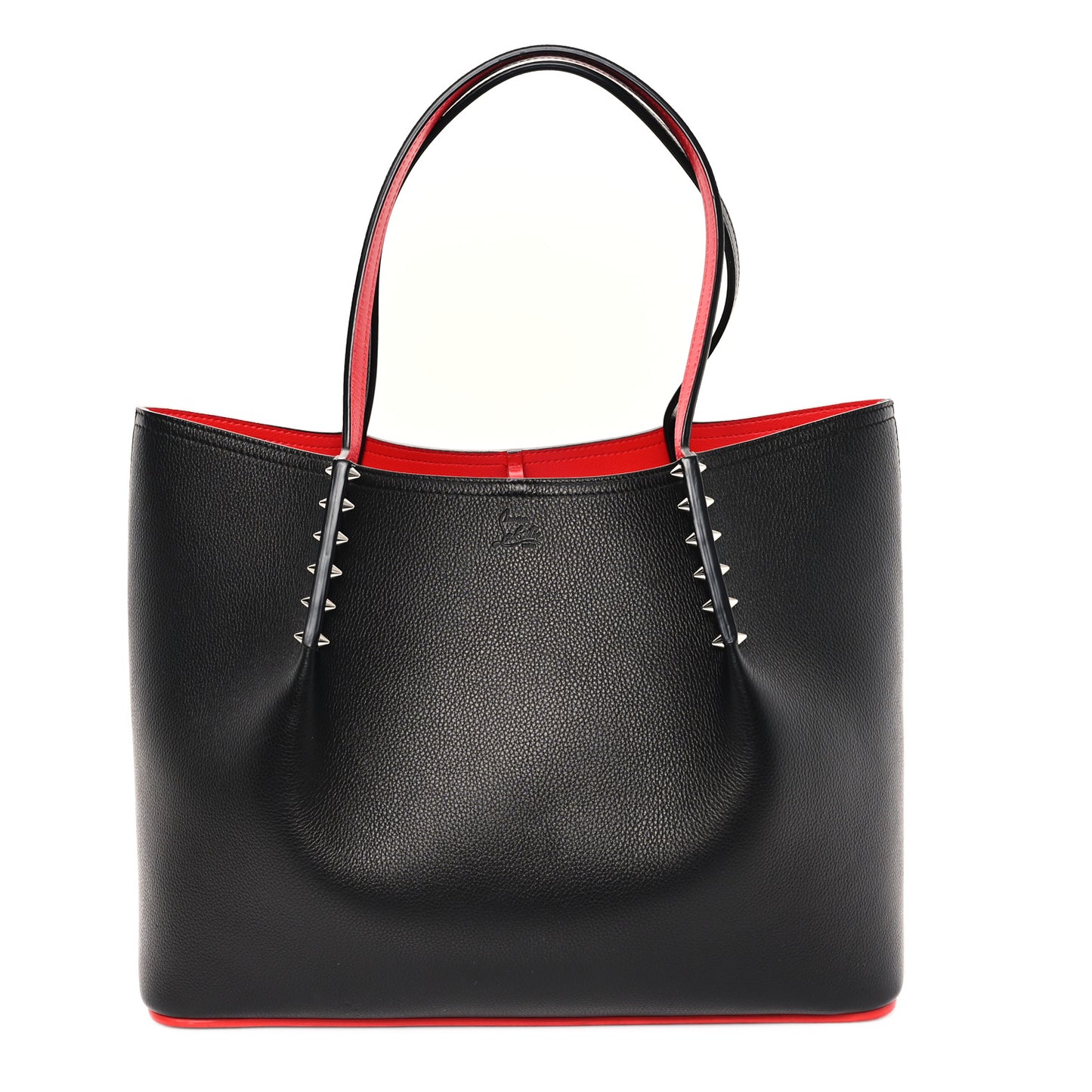 Calfskin Spiked Large Cabarock Shopper Tote Black