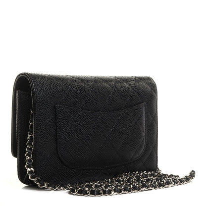 Chanel Caviar Quilted Wallet On Chain WOC Black 3 of 9