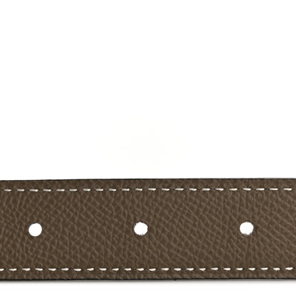 Hermes Swift Epsom 24mm Mini Constance H Belt 100 40 Black Etoupe 4 of 6