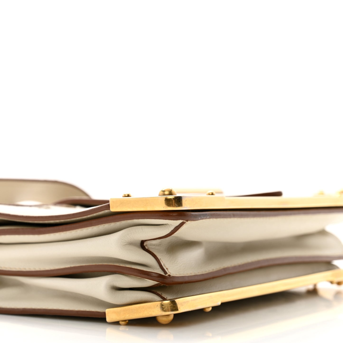 City Calf Saffiano Laser Cut Cahier Bag Talco