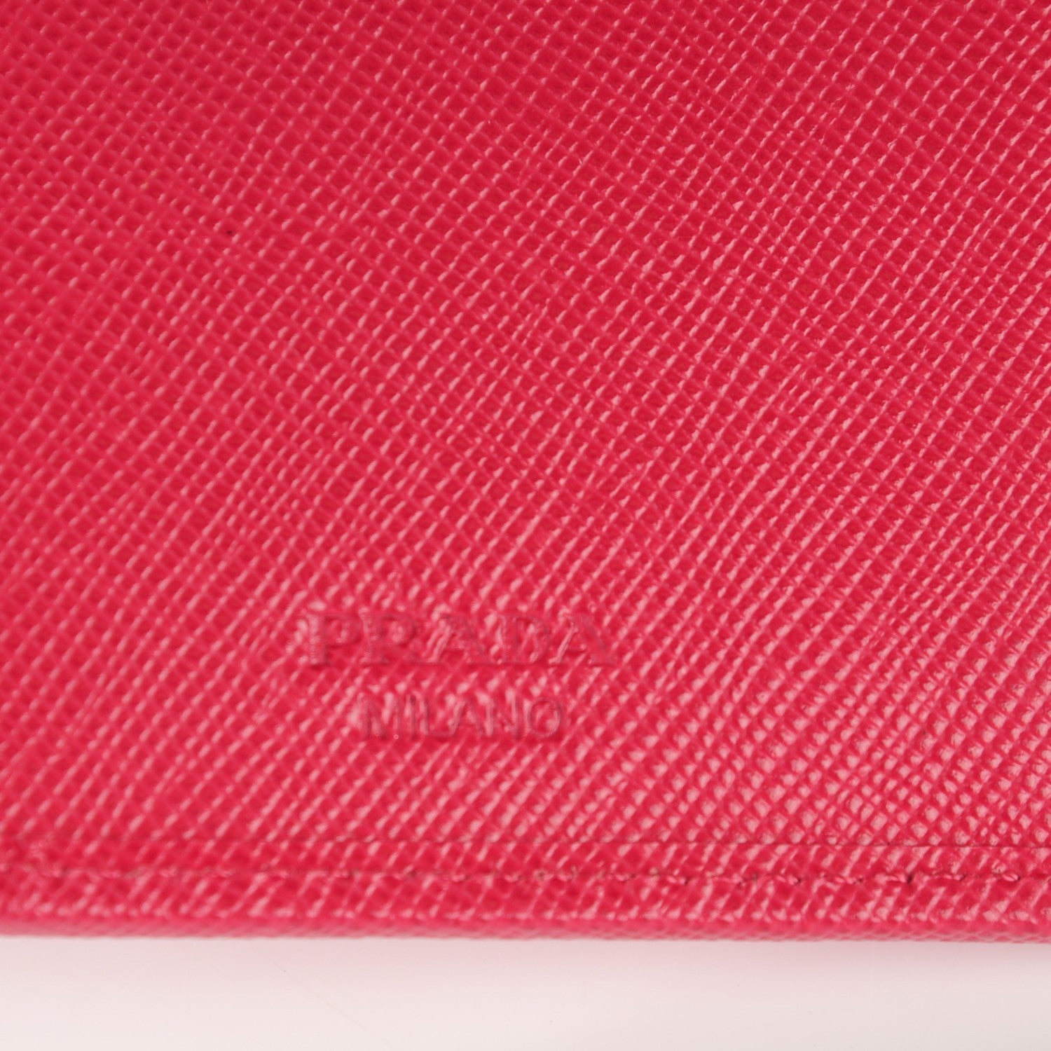 Prada Saffiano Metal Compact Wallet Ibisco 9 of 10