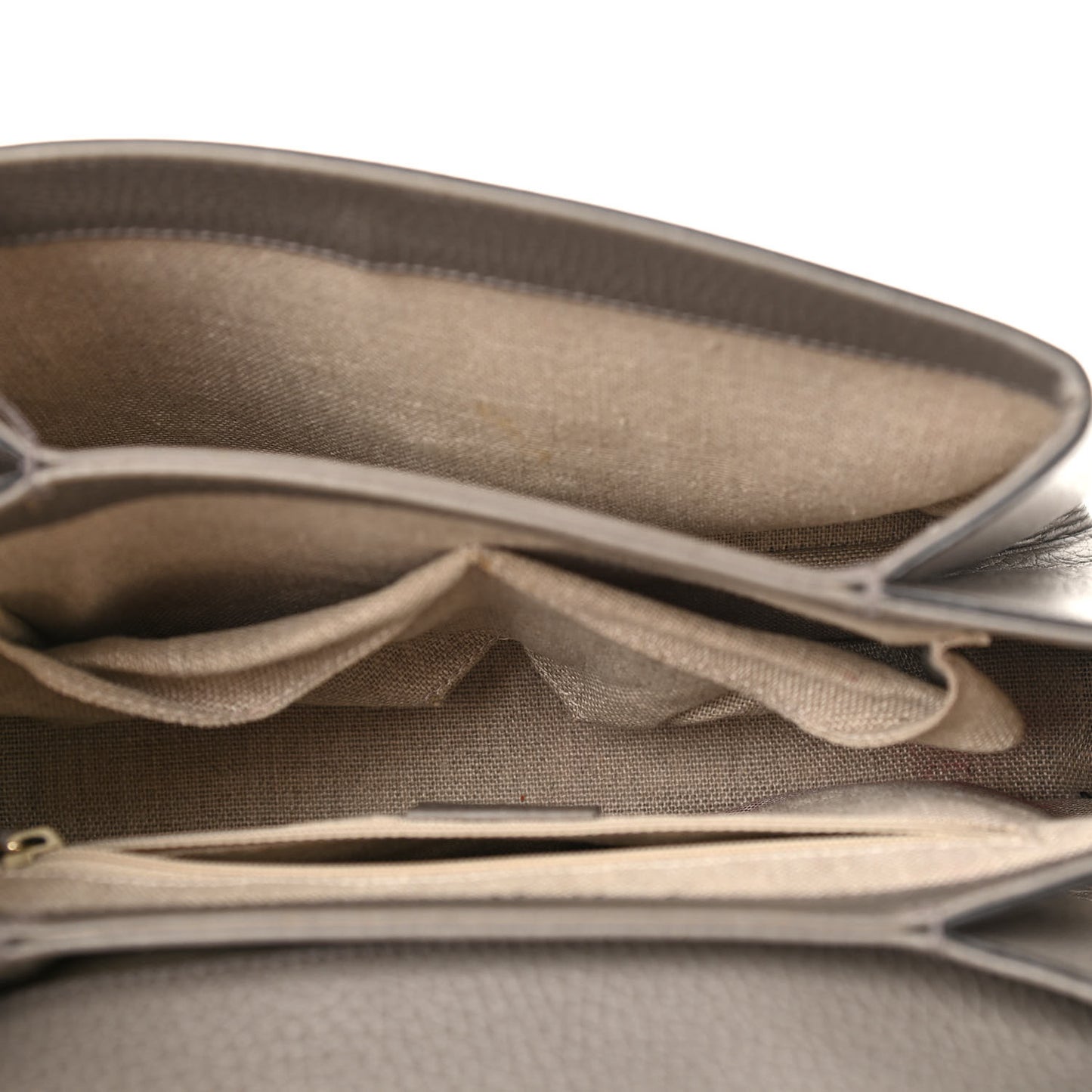 Dollar Calfskin Interlocking G Top Handle Shoulder Bag Loess