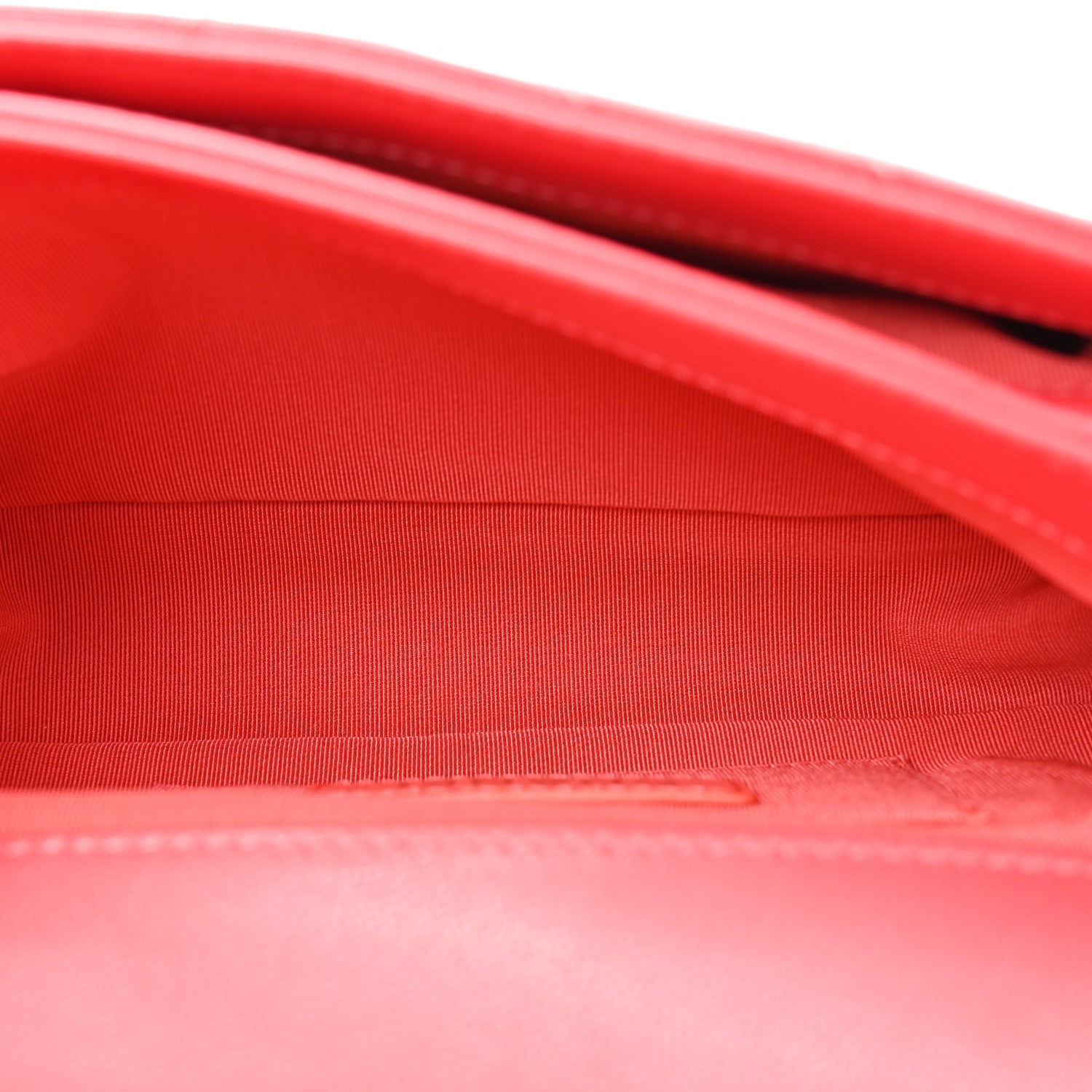 Chanel Lambskin Chevron Quilted Gold Top Handle Flap Bag Red 6 of 11