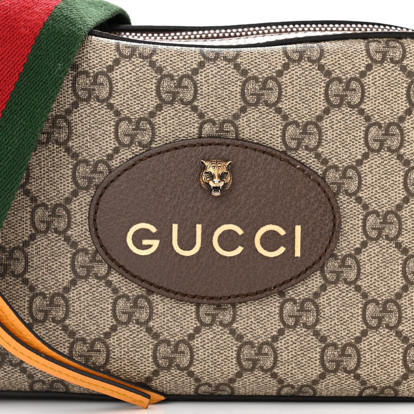 GG Supreme Monogram Web Neo Vintage Shoulder Bag Beige New Acero Crop