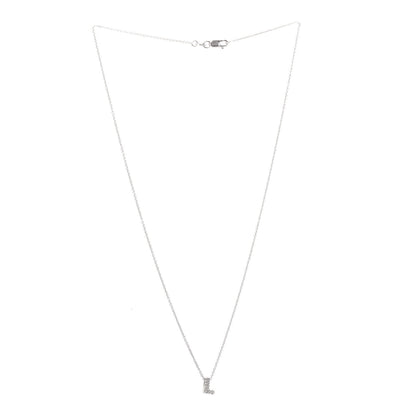 Roberto Coin 18K White Gold Diamond Love Letter L Pendant Necklace 3 of 7