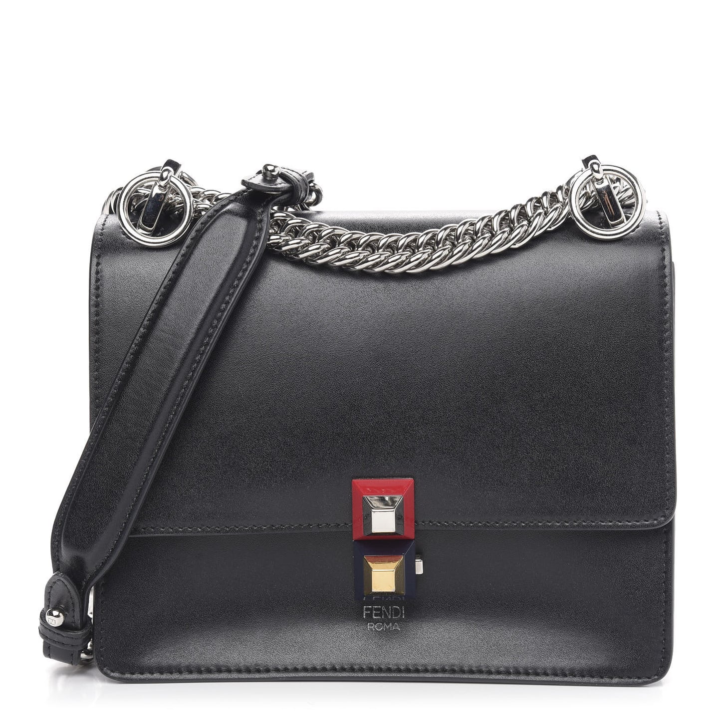 Vitello Liberty Studded Small Kan I Shoulder Bag Black Multicolor