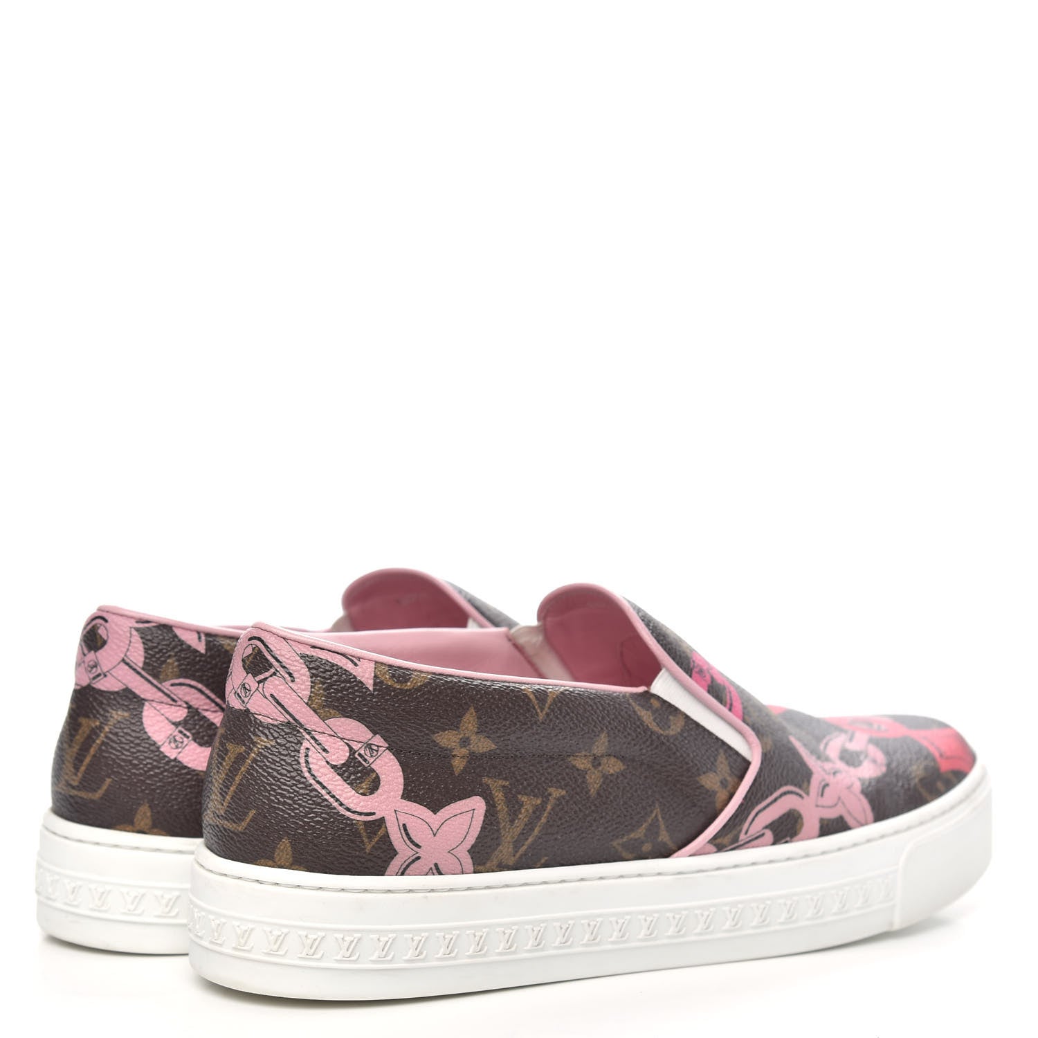 Louis Vuitton Monogram Bay Slip On Harbor Sneakers 38 Rose Ballerine Poppy 4 of 9