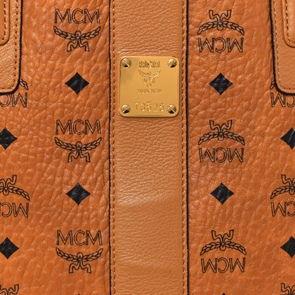 MCM Visetos Medium Liz Reversible Shopper Tote Cognac 7 of 20