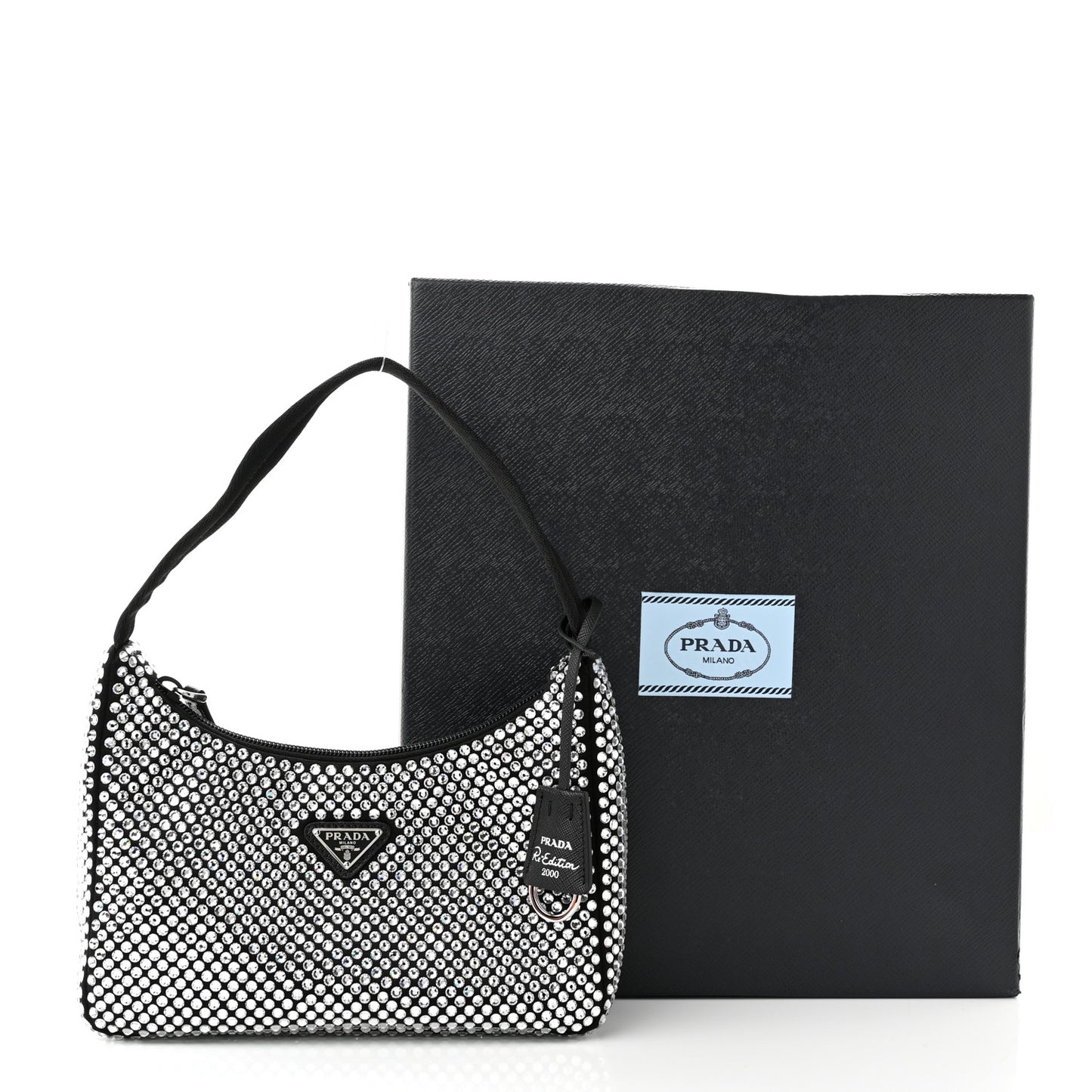 Satin Crystal Mini Re-Edition 2000 Bag Cristal