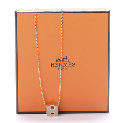 Hermes Rose Gold Lacquered Cage d'H Necklace Marron Glace 6 of 6