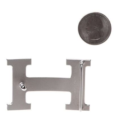 Hermes Palladium Strie 32mm H Belt Buckle 2 of 4
