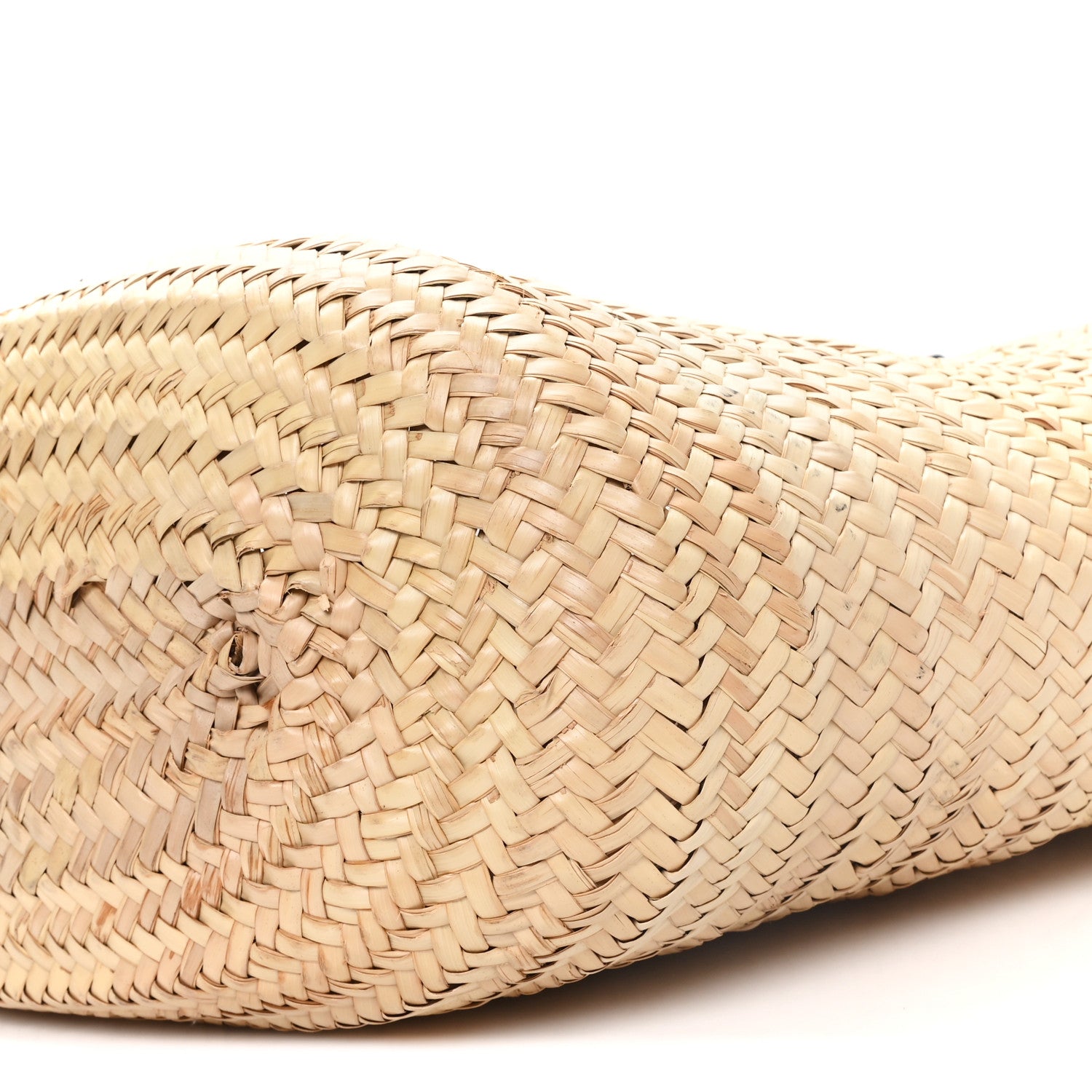 Celine Raffia Calfskin Triomphe Medium Panier Tan 9 of 11
