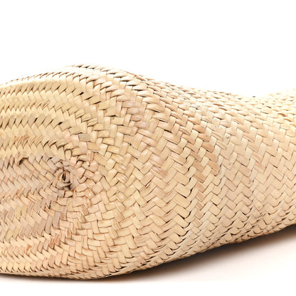 Celine Raffia Calfskin Triomphe Medium Panier Tan 9 of 11