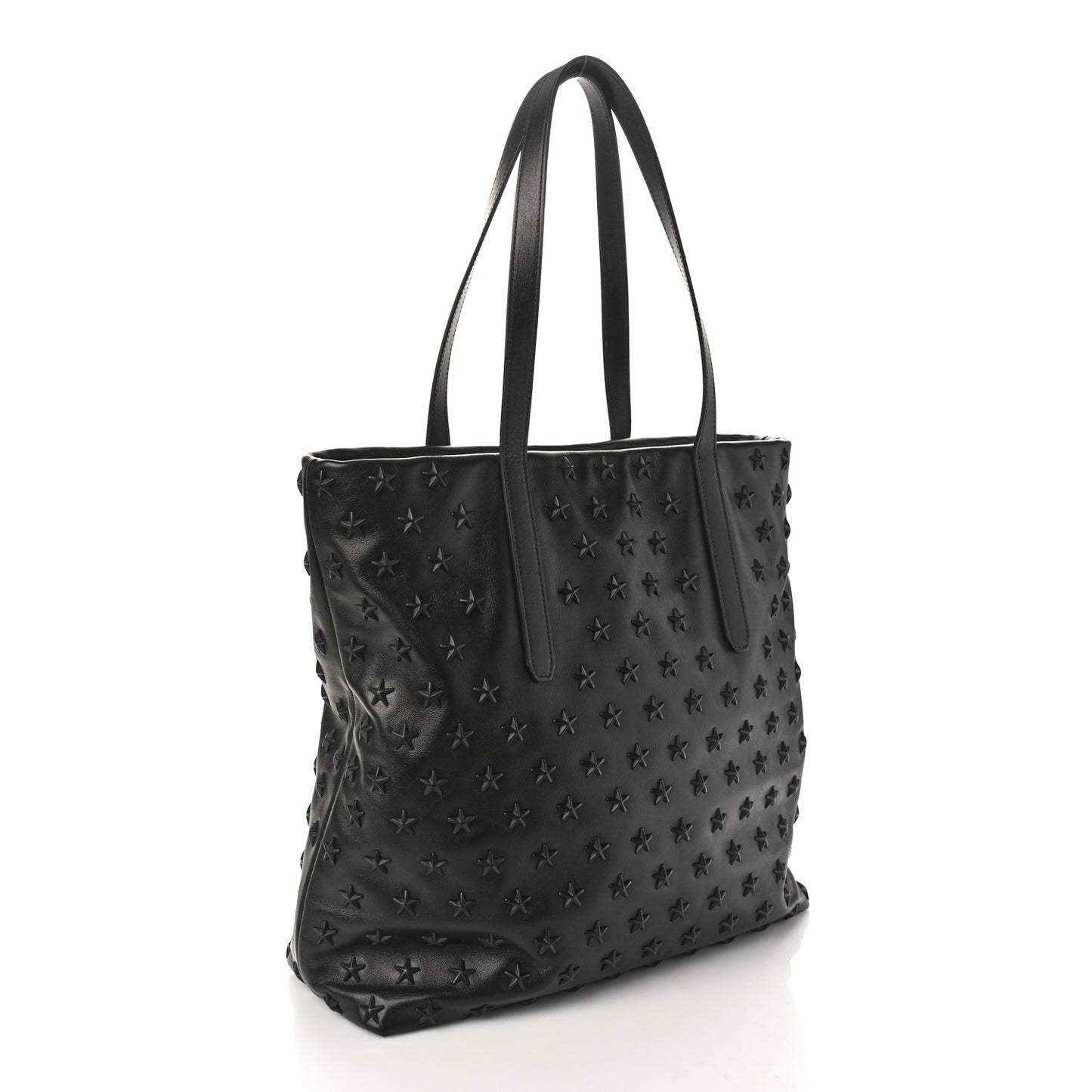 Calfskin Stars Pimlico North South Tote Black
