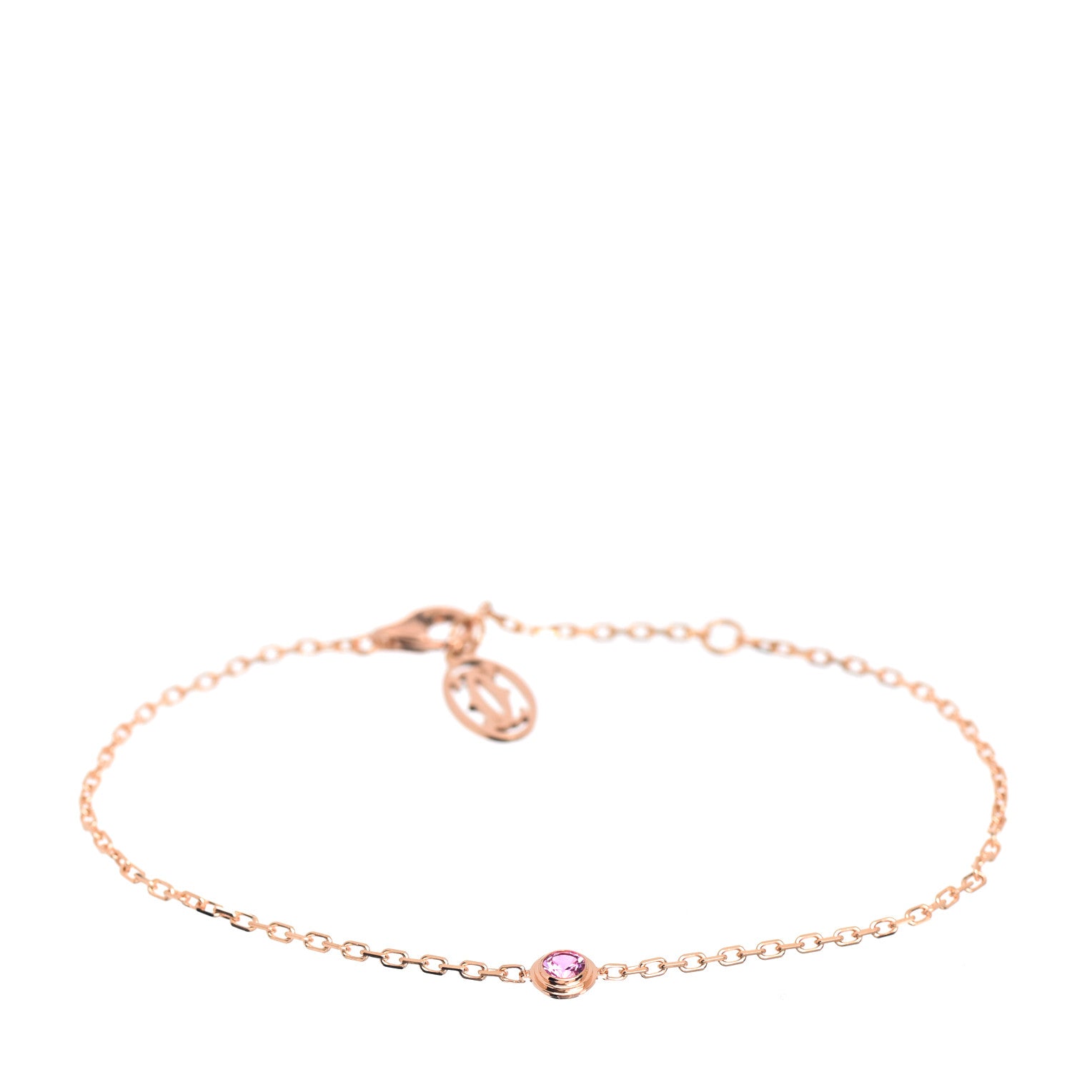 Cartier 18K Pink Gold Pink Sapphire D'Amour Bracelet 1 of 5