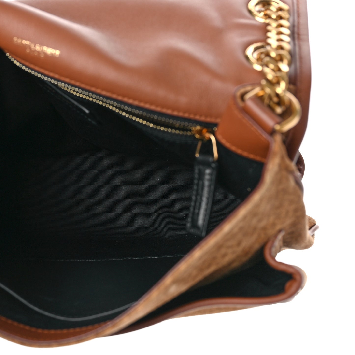 Suede Monogram Medium Niki Chain Satchel Brun Clair Brun Fonce