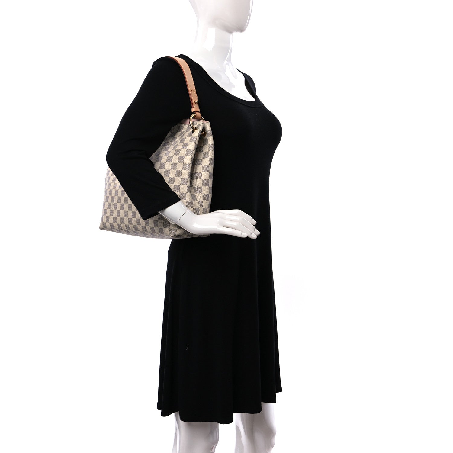 Louis Vuitton Damier Azur Graceful PM Rose Ballerine 2 of 11