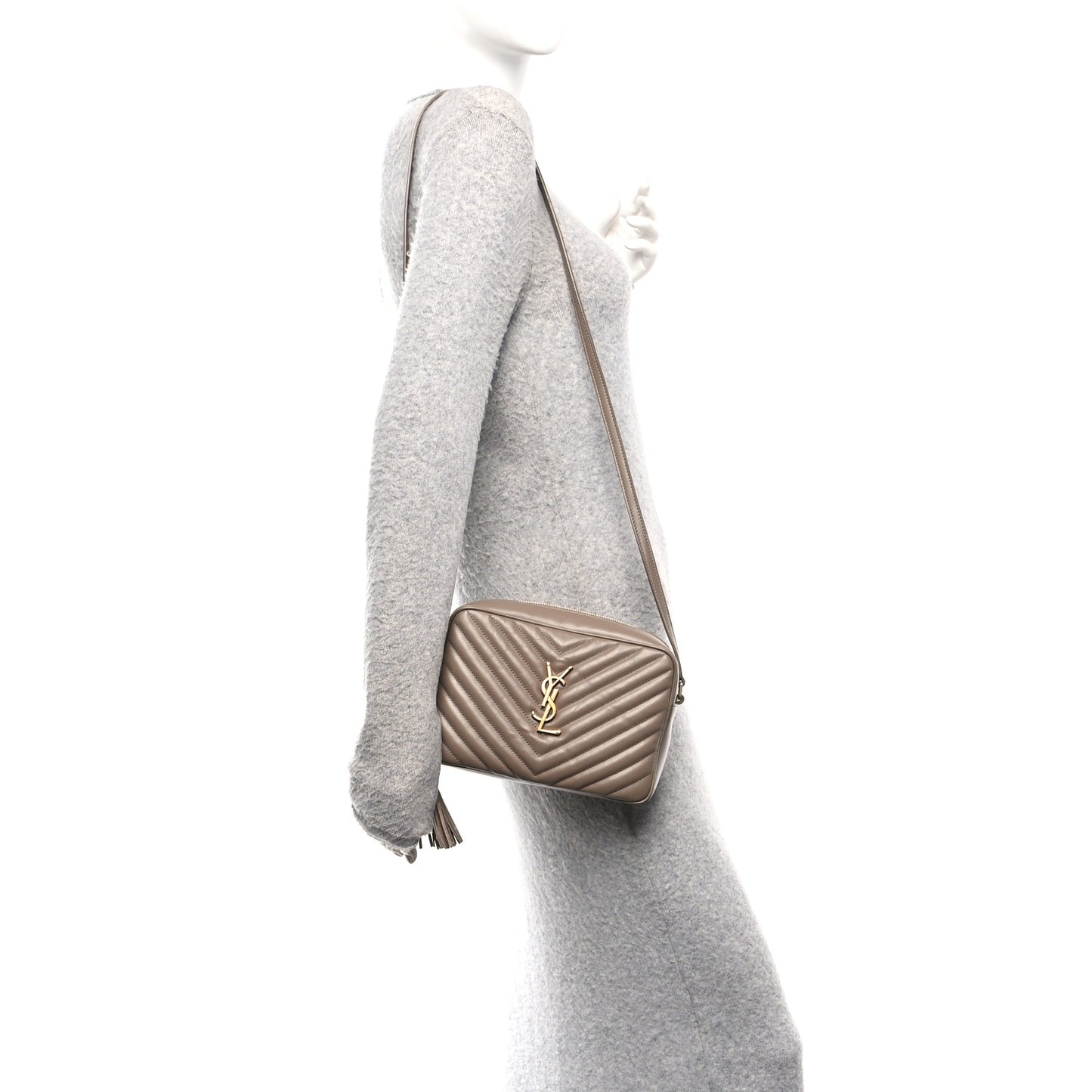 Calfskin Matelasse Monogram Lou Camera Bag Taupe