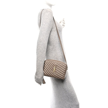 Saint Laurent Calfskin Matelasse Monogram Lou Camera Bag Taupe 2 of 10