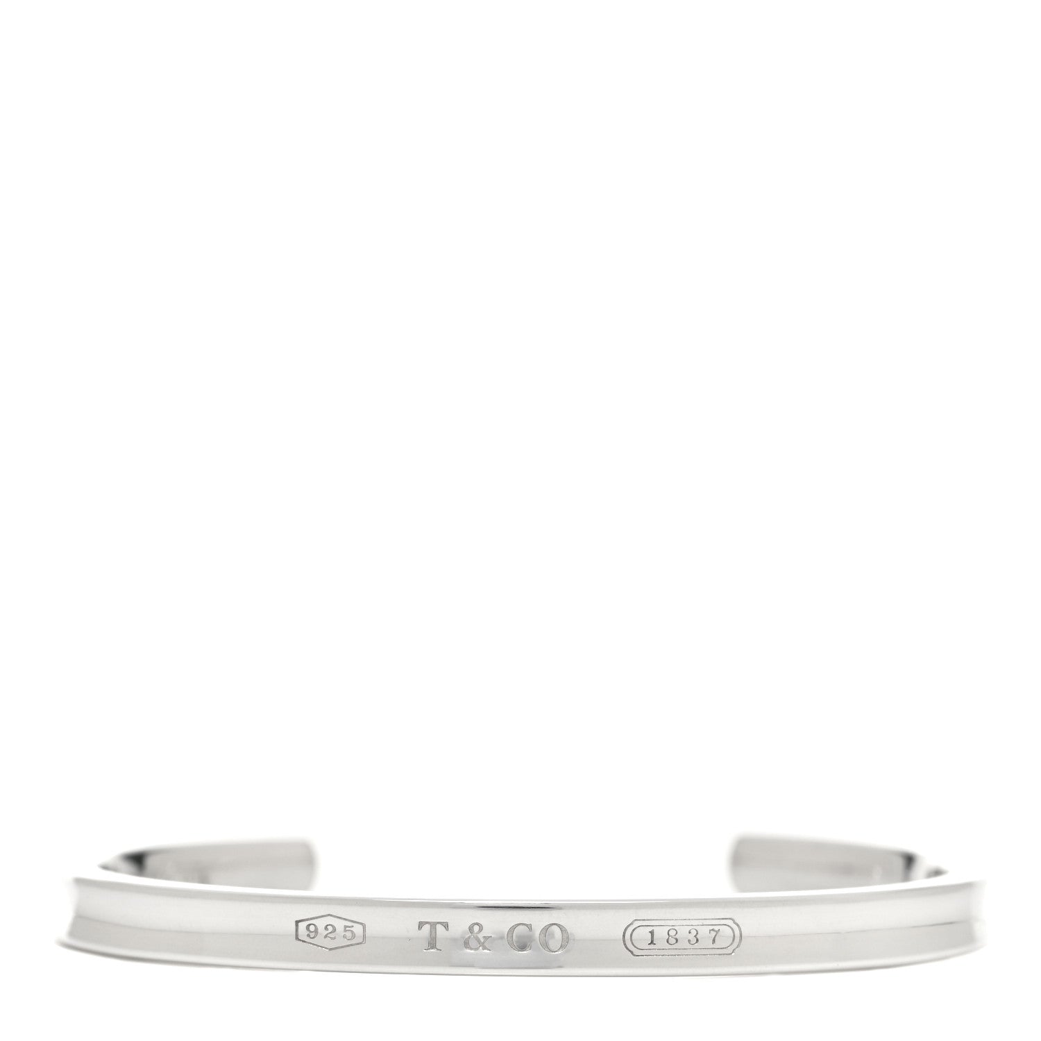 Tiffany Sterling Silver Narrow 1837 Cuff Bracelet 1 of 4