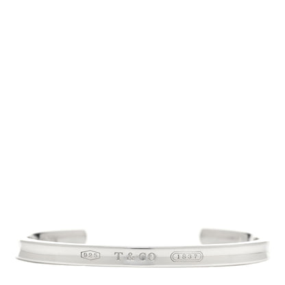 Tiffany Sterling Silver Narrow 1837 Cuff Bracelet 1 of 4