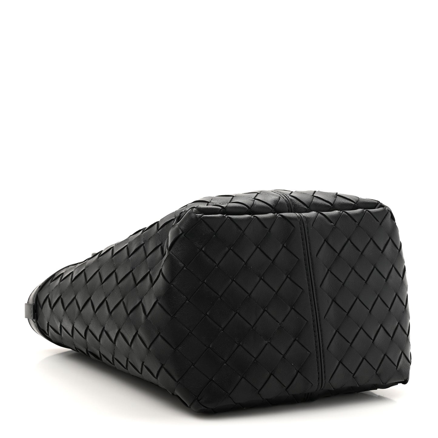 Nappa Intrecciato Small Flip Flap Tote Black