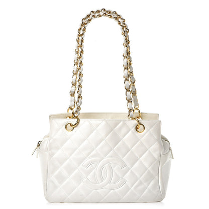 Chanel Caviar Quilted Petit Timeless Tote PTT White 1 of 14