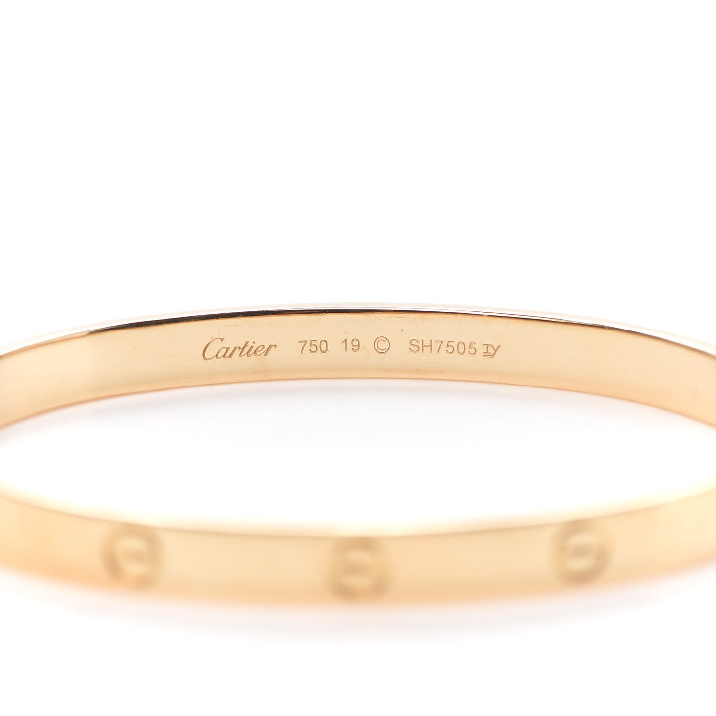 18K Yellow Gold LOVE Bracelet 19