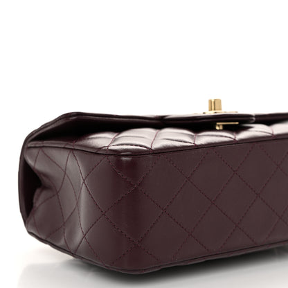 Chanel Lambskin Quilted Mini Rectangular Flap Burgundy 9 of 11