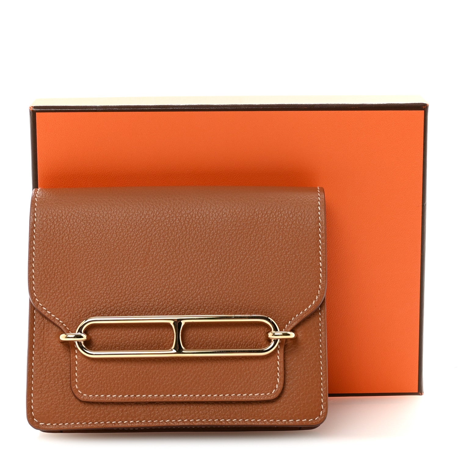 Hermes Evercolor Roulis Slim Wallet Gold 8 of 8