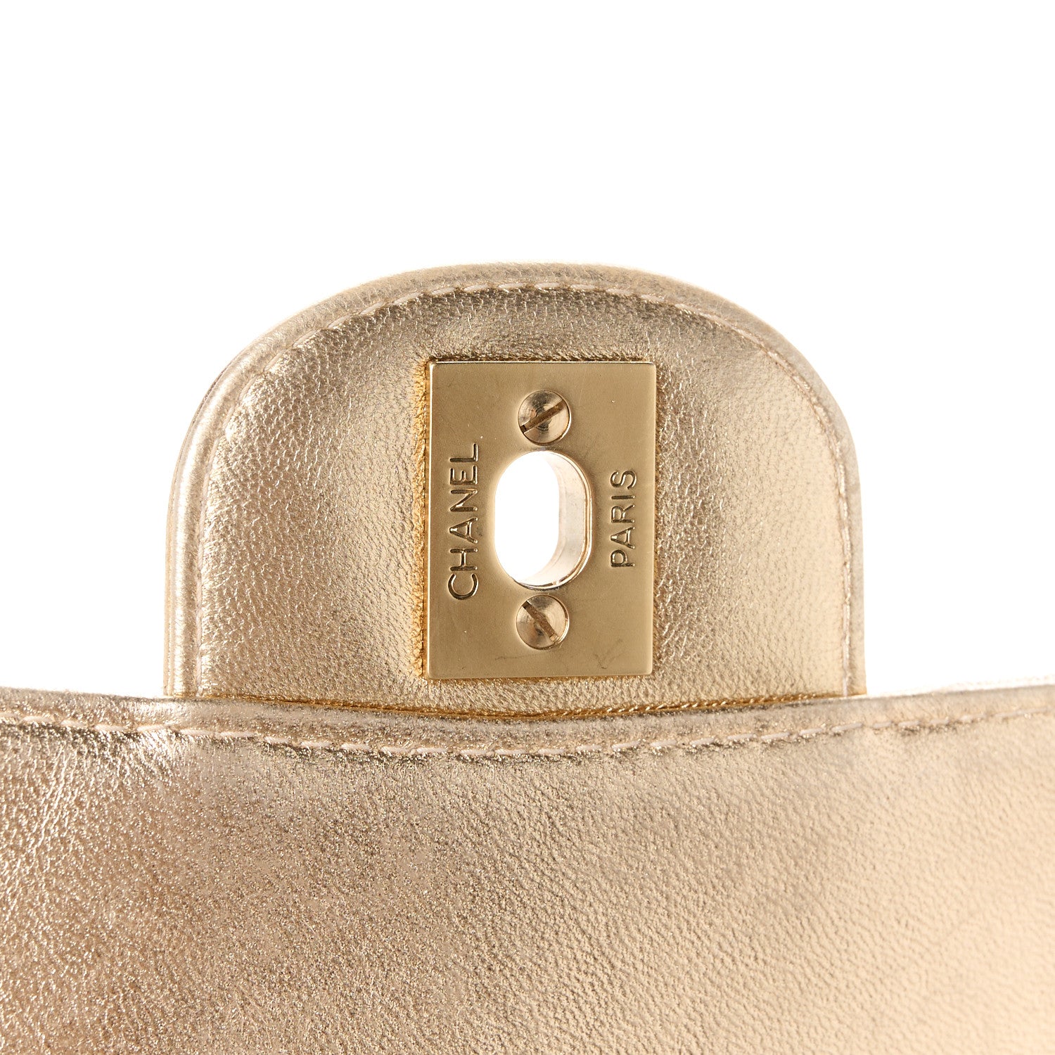 Chanel Metallic Nylon Medium Travel Flap Light Gold 7 of 13