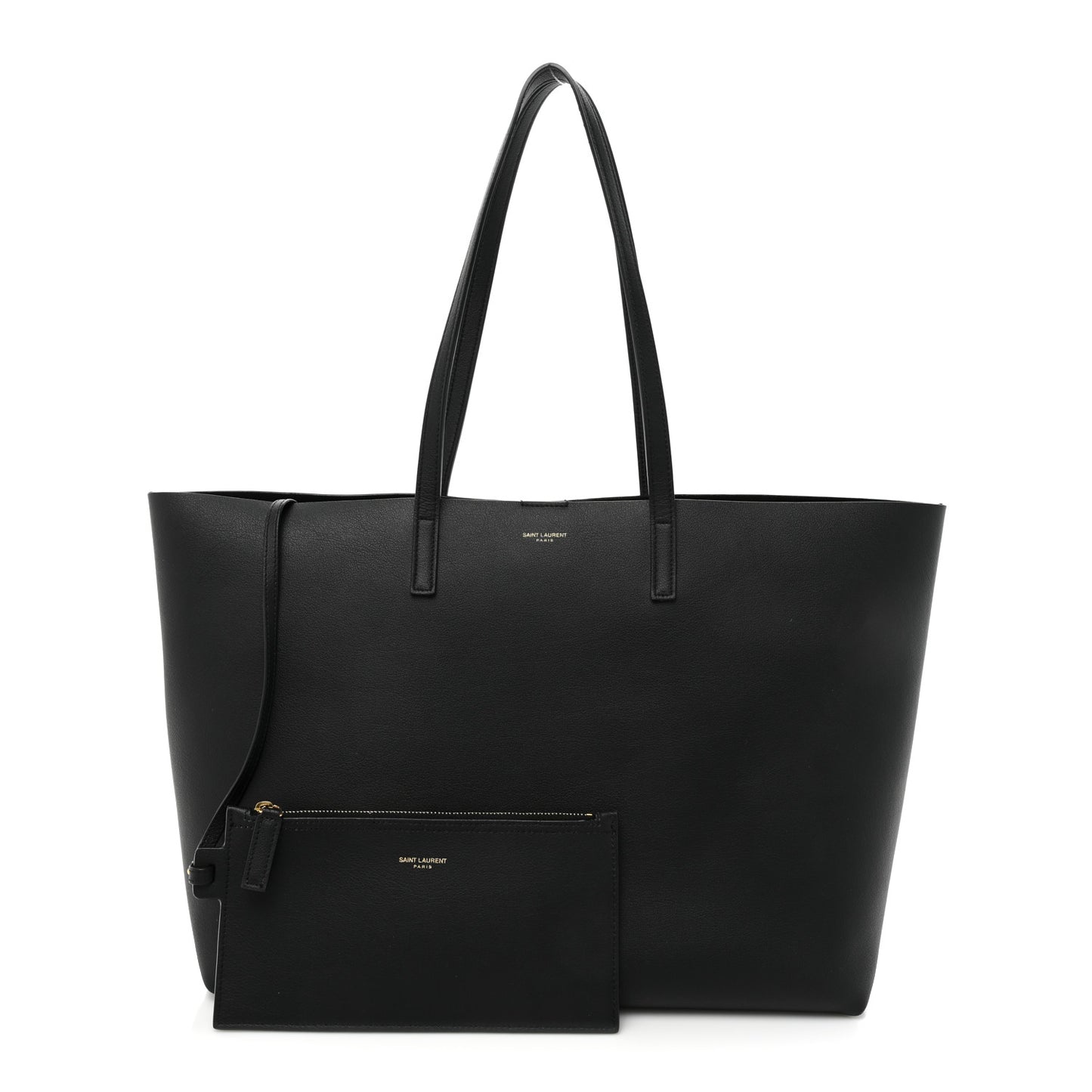 Calfskin Large Shopping Tote Black