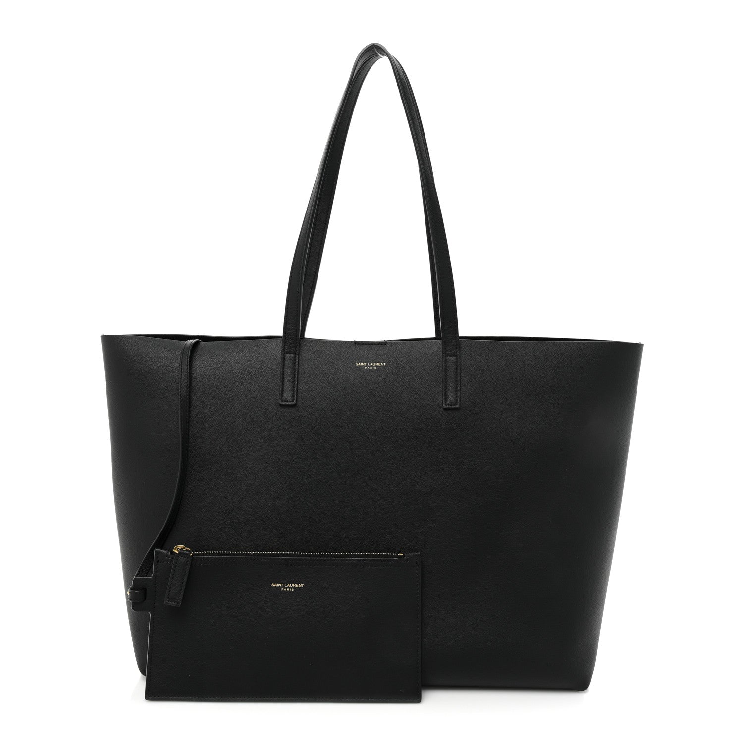 Saint Laurent Calfskin Large Shopping Tote Black 3 of 16