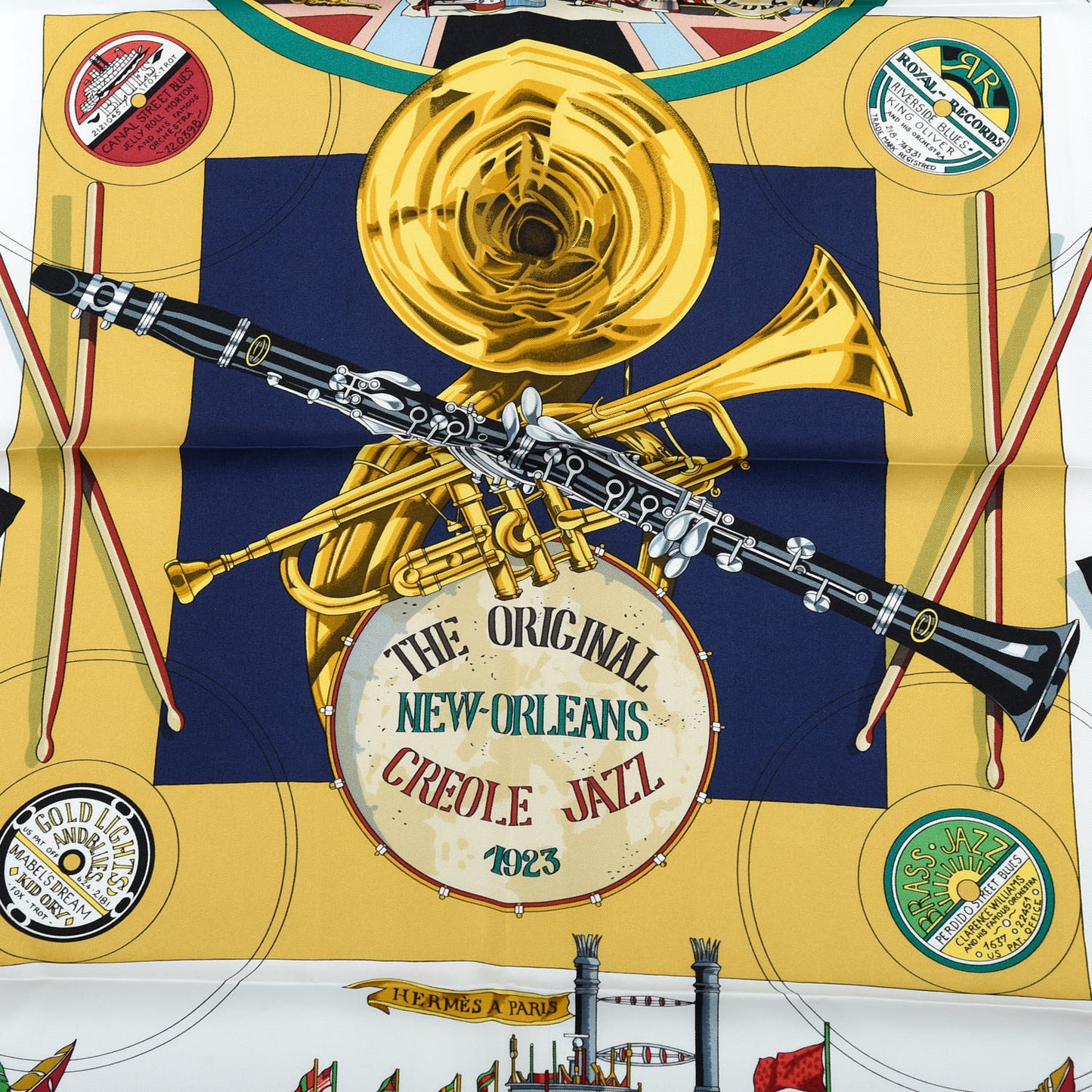 Silk New Orleans Creole Jazz Scarf 90