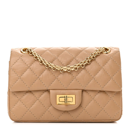 Chanel Aged Calfskin Quilted 2.55 Reissue Mini Flap Beige 1 of 10