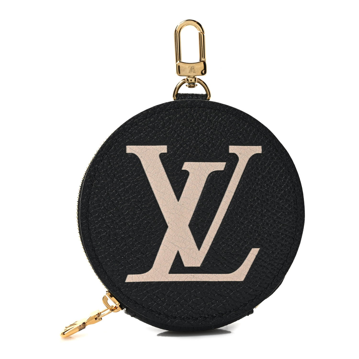 Louis Vuitton Empreinte Monogram Giant Round Coin Purse Black Beige 1 of 6