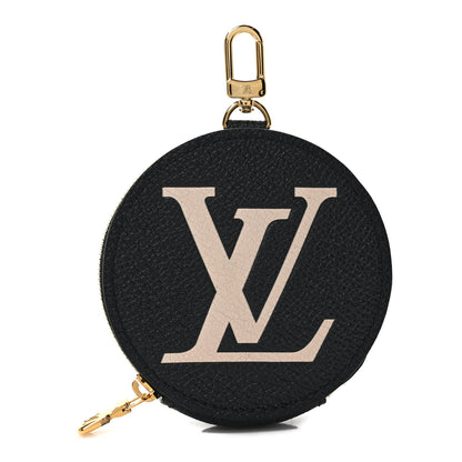 Louis Vuitton Empreinte Monogram Giant Round Coin Purse Black Beige 1 of 6